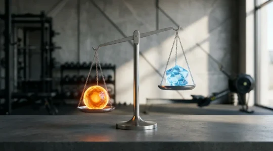 Athletic muscle recovery showing the balance between inflammation and repair processes