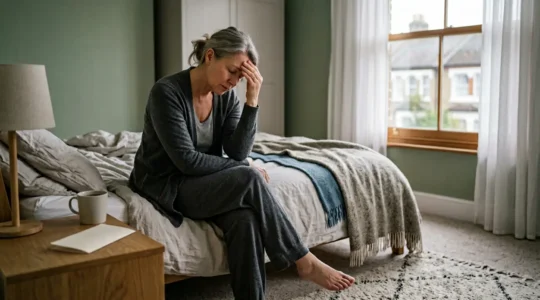 Person recovering from post-viral fatigue in a UK home setting